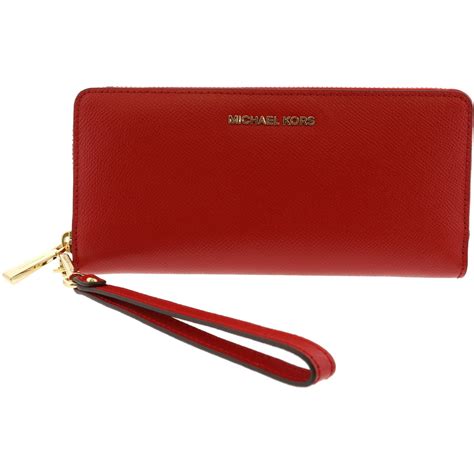 michael kors jet set red wristlet|jet set wristlet.